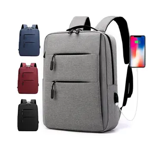Bolsa de viagem grande inteligente personalizada de fábrica para viagens, bolsa de viagem grande e inteligente à prova d'água com USB para homens, bolsa escolar para laptop