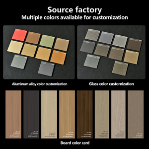 Gran oferta, armario de cristal de aluminio LED para dormitorio de lujo, cama Loft moderna con armario, sala de estar, armarios de joyería, exhibición al por mayor - Product Image 5