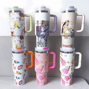 Gran Oferta: Vaso Térmico de Acero Inoxidable de 40oz con Diseño de Dibujos Animados Stan, Asa y Pajita, Botella de Agua para Exteriores - Product Image 2