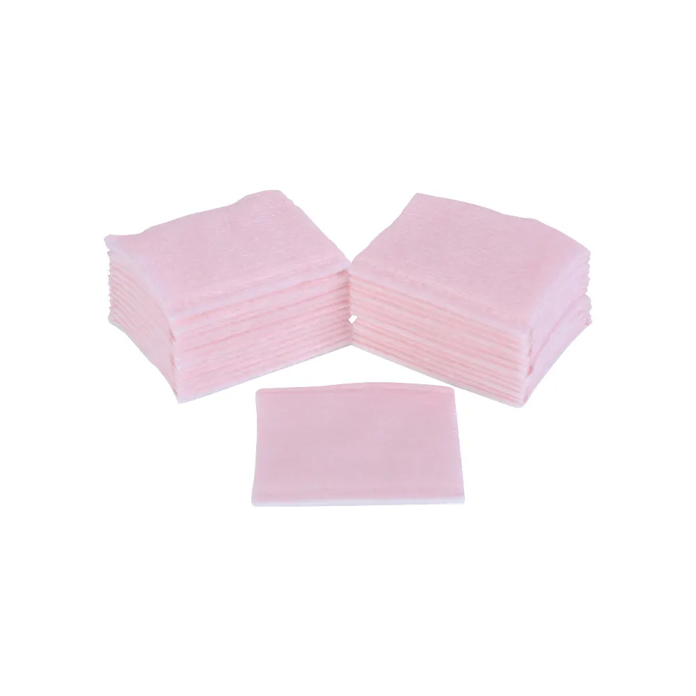 New custom oem non-woven wholesale disposable facial square cotton pad makeup smooth square cotton pads