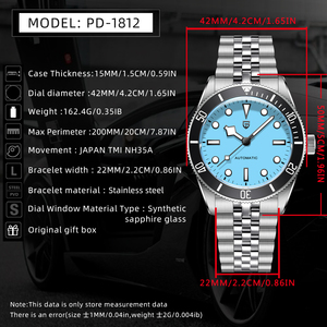 <span class=keywords><strong>PAGANI</strong></span> DESIGN 1812 2025 Nouvelle montre-bracelet pour homme, luxe rétro, automatique, verre saphir AR, mouvement mécanique <span class=keywords><strong>NH35A</strong></span> - Product Image 2