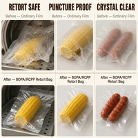 Sac de conservation des légumes en nylon transparent double couche de qualité alimentaire, sac de scellage thermique, sac d'emballage sous vide, impression en héliogravure