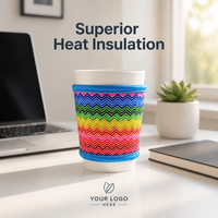 Manchon isotherme réutilisable en néoprène pour tasse à café, 16/24/32 oz, support pour canettes de boissons froides, housse pour boissons chaudes ou glacées