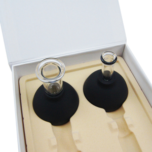 Ensemble de ventouses en verre à ampoule d'aspiration en caoutchouc 2 pièces Anti Cellulite Vacuum <span class=keywords><strong>Massage</strong></span> Body <span class=keywords><strong>Facial</strong></span> <span class=keywords><strong>Massage</strong></span> Rejuva <span class=keywords><strong>Cup</strong></span> - Product Image 5
