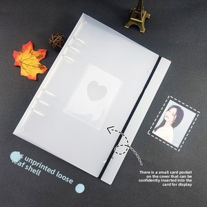 INS versión coreana A5 corazón mate plástico álbum de hojas sueltas cubierta de PP de 3 pulgadas para foto <span class=keywords><strong>Polaroid</strong></span> para chica ventilador libro de almacenamiento de <span class=keywords><strong>fotos</strong></span> - Product Image 2
