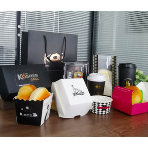 Caja de embalaje de papel Kraft para freír pollo, hamburguesa, cartón duro, personalizada, para comida rápida, patatas fritas, venta al por mayor - Product Image 3