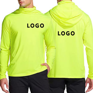 カスタムメンズ通気性クイックドライ構造安全シャツ黄色ポリエステルアンチ<span class=keywords><strong>UV</strong></span>長袖マスクパーカー釣りシャツ - Product Image 2
