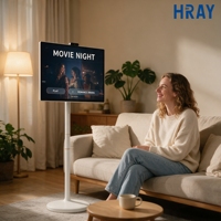 HRAY Layar Sentuh Pintar 27 Inci Stand by Me RAM 4GB 6GB 8GB Opsional Layar Lantai untuk Hiburan Rumah Dalam Ruangan OEM ODM
