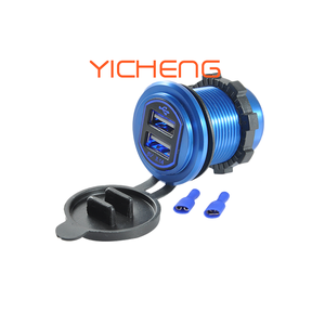 12V 24V 3.1A Nhôm Nhà Ở Kép Sạc Ổ Cắm Cổng USB - Product Image 2