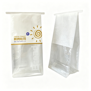 Biodegradable White Kraft Paper Pouch with Zipper Pochette Stand-up Pour <strong>Pain</strong> Et Toast <strong>a</strong> Fond Plat <strong>Sac</strong> Pour <strong>Pain</strong> De Mie - Product Image 6