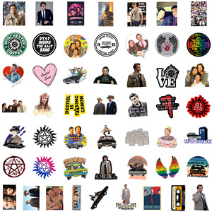 50 pezzi adesivi soprannaturali TV etichetta decorativa per bagaglio per computer portatile casco Skateboard in vinile adesivo impermeabile - Product Image 3