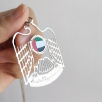 Collier creux personnalisé avec logo falcon et photo gravée, fabrication artisanale, haute qualité, Offre Spéciale nickelage