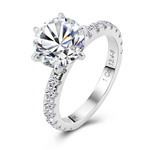 Anillo de Oro Real de 18K con Diamante Cultivado en Laboratorio Certificado por IGI, Corte Brillante Redondo, Joyería Personalizada, Anillos Finos para Mujer, Anillos de Compromiso y Boda - Product Image 1