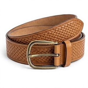 Cinturón de Cuero Vacuno Sólido Premium para Hombre de M Ahmed Enterprises, Hebilla de Aleación de Zinc de Una Sola Pieza, Correa Casual de Vestir Hecha a Mano OEM - Product Image 5
