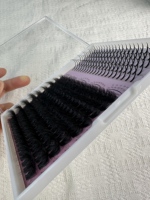 Grappes de cils de qualité supérieure en vrac en gros 10D -100D bricolage mixte de type C 0.05mm mélange 10-20mm d'épaisseur faux cils en forme d'éventail