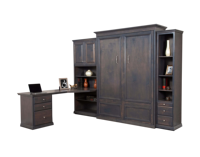Vente en gros direct d'usine de haute qualité lit escamotable personnalisé avec armoire de bureau lit escamotable multifonctionnel pour mobilier de chambre