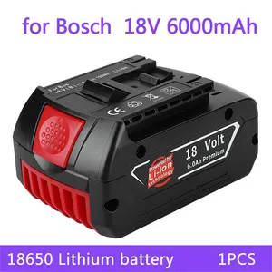 For Bosch 18V Battery 6Ah Lithium Ion Power Tool Rechargeable Battery Electric Drill Suitable For Models BAT609 BAT618 BAT610