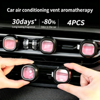 Diffuseur d'aromathérapie pour grille d'aération de voiture avec logo personnalisé, membrane plastique respirante, éliminateur d'odeurs, décoration intérieure, lot de 4
