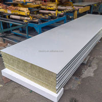 Dinding Eksterior Baja Abu-abu Gudang Desain Modern Ramah Lingkungan Tahan Api Tahan Air BESINO Rock Wool Sandwich 950mm