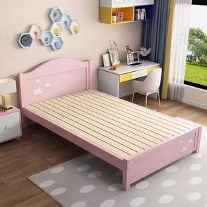 Lit simple pour enfants, style dessin animé célèbre sur Internet, en bois massif, économique, avec bord large, pliable, avec tiroir, moderne, pour <span class=keywords><strong>chambre</strong></span> d'enfant, garçon ou fille, princesse - Product Image 3