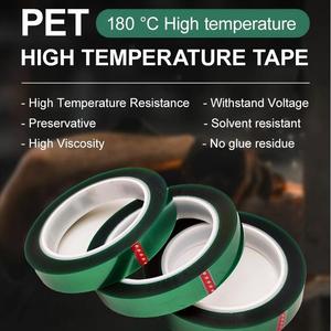 66m Hochtemperatur-Grünes Polyester-Silikon-PET-Film-Klebeband für Sublimation 3D-Druck Pulverbeschichtung PCB-Maskierung - Product Image 4