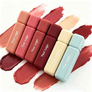 Matte Liquid Lipstick Private Label Velvet Lip Gloss Long Lasting Nude Red Orange Lip <b>Stick</b> Custom Logo - Product Image 2