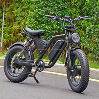 Bicicleta Eléctrica de Montaña para Adultos, con Llantas Gruesas, 15Ah, Bicicleta Eléctrica con Suspensión Trasera, Cuadro de Aluminio, Bicicleta Eléctrica Urbana