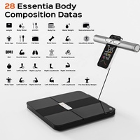 Báscula de baño Digital ITO con 8 electrodos Tipo de sensor inteligente 180kg Capacidad máxima de peso Función de medición de grasa Pantalla digital