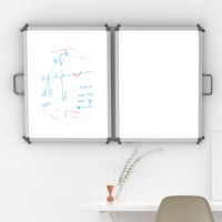 Tableau blanc magnétique flexible à 4 côtés, effaçable à sec, pliable, pour l'enseignement en classe ou à domicile