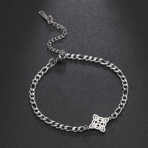 Bracelet en acier inoxydable à nœud celtique tendance pour femmes, chaîne figaro, bracelet à breloque nœud de <span class=keywords><strong>sorcière</strong></span> (KSS523) - Product Image 4