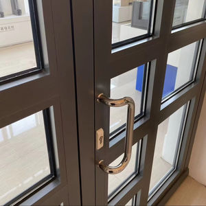 <span class=keywords><strong>Porte</strong></span> en aluminium à rupture <span class=keywords><strong>de</strong></span> pont thermique, usage commercial, lourde, véritable <span class=keywords><strong>porte</strong></span> d'entrée française à vitrage divisé avec des panneaux <span class=keywords><strong>de</strong></span> verre individuels pour vitrine - Product Image 3