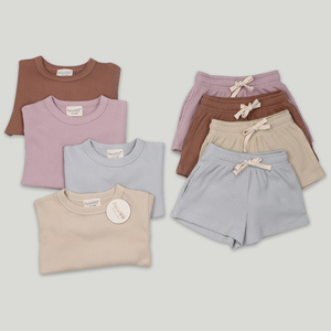 100% शुद्ध कपास वाफले शैली के लड़कों के कपड़े आकस्मिक आउटडोर ग्रीष्मकालीन टॉडलर बेबी शॉर्ट और गर्मियों के लिए शीर्ष 2 पीसी सेट - Product Image 3