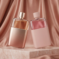 Anding Wholesale - Flacons de parfum élégants en verre rose plat de qualité supérieure, personnalisés, 100 ml