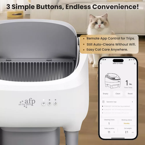 Toilette pour chat AFP Open-Top Design, auto-nettoyante, avec bac à déchets de 15 L, commande par application, nettoyage <span class=keywords><strong>automatique</strong></span>, pour plusieurs chats - Product Image 6