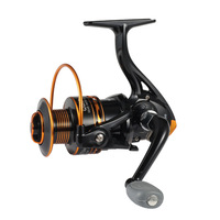 [TUOSHANG] Moulinet Spinning Ultra-Léger Série SY Gauche 0,4 kg Compact pour Pêche en Radeau et Bateau Noir et Or Conception de Précision