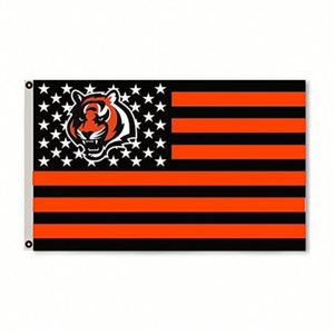 Hot Sale 3x5ft 100% Polyester Custom Design <b>Flags</b> Cincinnati Bengals <b>Flag</b> for Indoor Outdoor Decoration - Product Image 3