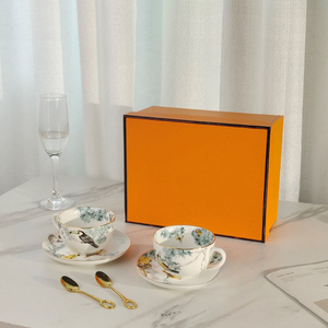 European Style Light Luxury Ceramic Eco-Friendly High-end Afternoon <b>Tea</b> Plate and Coffee <b>Cup</b> Exquisite Gift Box <b>Set</b> - Product Image 5