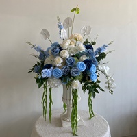 Boules de fleurs tropicales artificielles en soie, faites à la main, vertes et rouges, 50 cm, personnalisées, pour décoration de mariage, grands centres de table