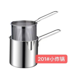 Freidora Profunda de <span class=keywords><strong>Acero</strong></span> <span class=keywords><strong>Inoxidable</strong></span> 304 de Diseño Moderno <span class=keywords><strong>con</strong></span> <span class=keywords><strong>Colador</strong></span>, Sartén para Freír Tempura, para Freír Pollo y Herramientas de Cocina - Product Image 3