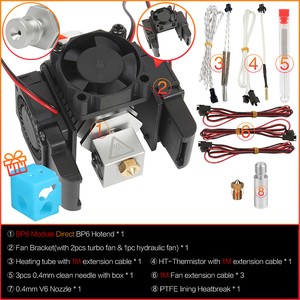 3DSWAY Máy In 3D <span class=keywords><strong>E3D</strong></span> <span class=keywords><strong>V6</strong></span> <span class=keywords><strong>Hotend</strong></span> Kit Tất Cả Kim Loại Từ Xa Bowden Trực Tiếp Wade Máy Đùn Volcano Quạt Làm Mát Khung PT100 Phụ Kiện - Product Image 5