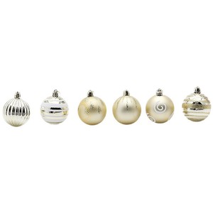 Décorations de Noël peintes pour vitrine et décoration du Nouvel An, ensemble de boules de Noël premium de 6 cm, ornements et pendentifs pour arbre de Noël - Product Image 6
