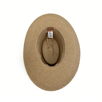 Chapeau jazz en laine et polyester rigide sur mesure en gros, design simple et décontracté, couronne plate, chapeau panama