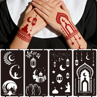 Nouvelles pochoirs de tatouage temporaires en papier blanc, motif indien ajouré, pour l'art corporel, sexy, imperméables, petits modèles de tatouage