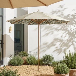 <span class=keywords><strong>Parasol</strong></span> de luxe blanc de 3 m pour extérieur, grand format, pour jardin et piscine, avec structure en bois robuste et système de poulie, pour terrasse et bases – Vente en gros - Product Image 2