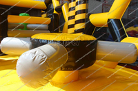 Grand parcours d'obstacles gonflable extérieur Terrain de jeux gonflable Parcours d'obstacles gonflable Jeux de tunnel