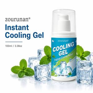 Zourunan Nouvelle Arrivée Gel Rafraîchissant Instantané 100ml à la Menthe Poivrée et au Menthol pour Apaiser les Coups de Soleil et Soulager les Douleurs Sportives - Product Image 1