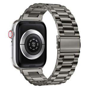 Correa de reloj de pulsera de metal de acero inoxidable de repuesto RYB para <span class=keywords><strong>Apple</strong></span> <span class=keywords><strong>Watch</strong></span> Ultra 9 8 7 6 5 4 3 2 <span class=keywords><strong>SE</strong></span> 38/40/41mm 42/44/45mm - Product Image 3
