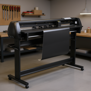 Machine de découpe vinyle 53 pouces, largeur de coupe maximale, lames doubles, force et vitesse réglables, affichage LED, commande électrique - Product Image 2