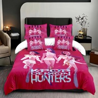 Ensemble de literie ChamXue 5 pièces, housse de couette, taie d'oreiller, housses de coussin, thème d'anime célèbre, 5 pièces pour un intérieur confortable, literie 4 saisons