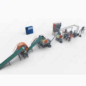 Waste Tire Shredder Rubber Tyre Crusher Recycling Machine Scrap Tire Recycle Project